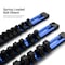 Capri Tools Aluminum Socket Rail Set, 14, 38 and 12 Drive, 17 Long, Blue, 3Pcs Rail W 58 Socket Clips CP50200-3PK-17BL - alternate 6